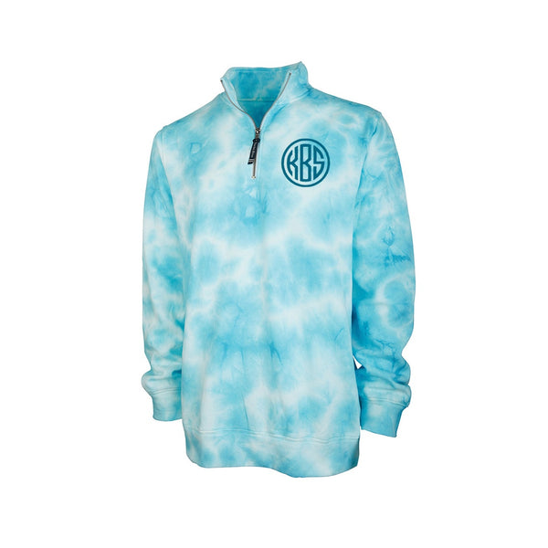 Tie Dyed Quarter Zip Pullover with Monogram – Pretty Personal Gifts