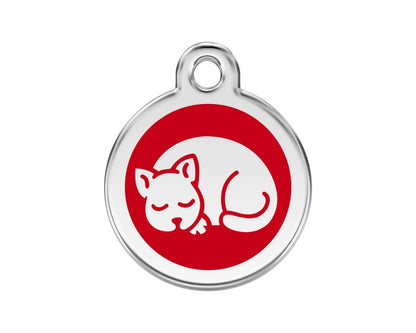 Cat ID Tag - Red Dingo - free shipping