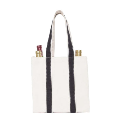 Personalized Four Bottle Wine Tote Bag