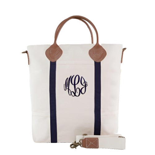 Striped Carry On Flight Bag with monogram