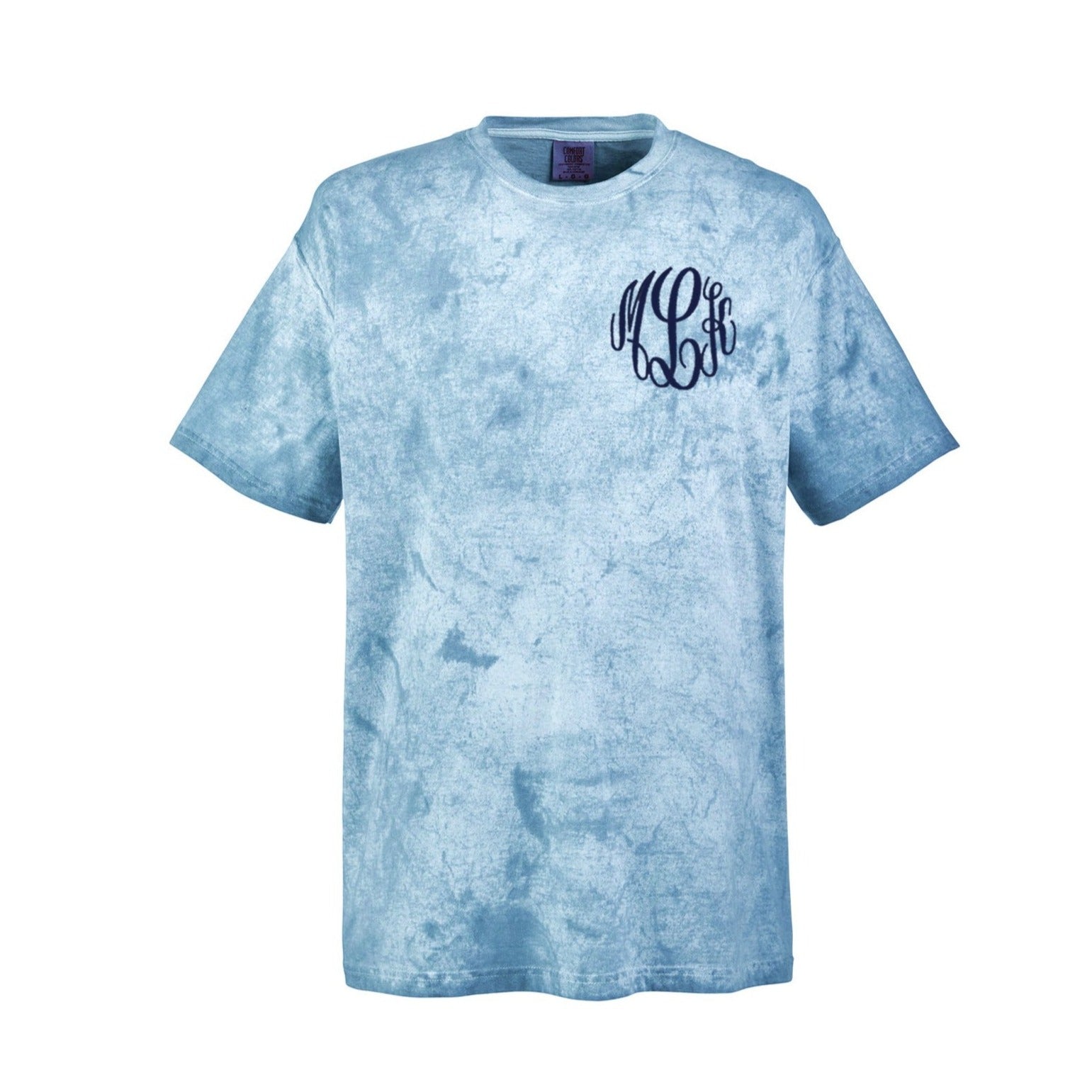 Comfort Colors Color Blast T Shirt with embroidered monogram