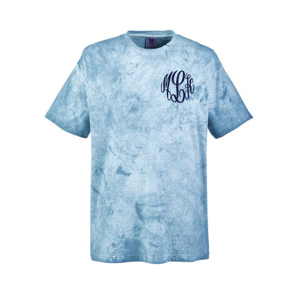 Comfort Colors Color Blast T Shirt with embroidered monogram