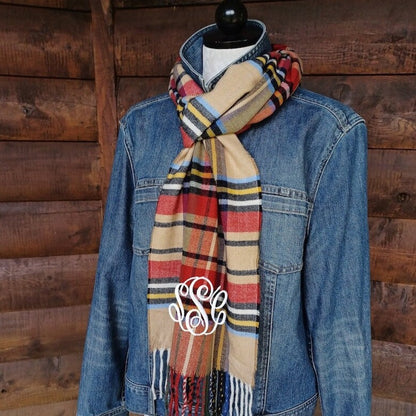 monogrammed scarf