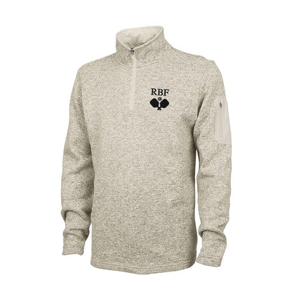 Men's Pickleball Heathered Fleece Quarter Zip Pullover