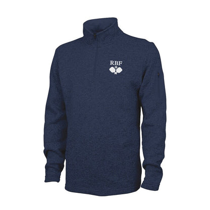 Men's Pickleball Heathered Fleece Quarter Zip Pullover