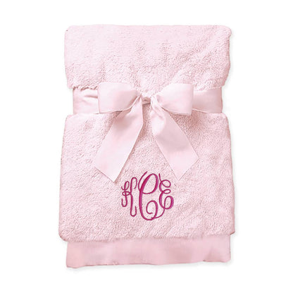 plush baby blanket with monogram