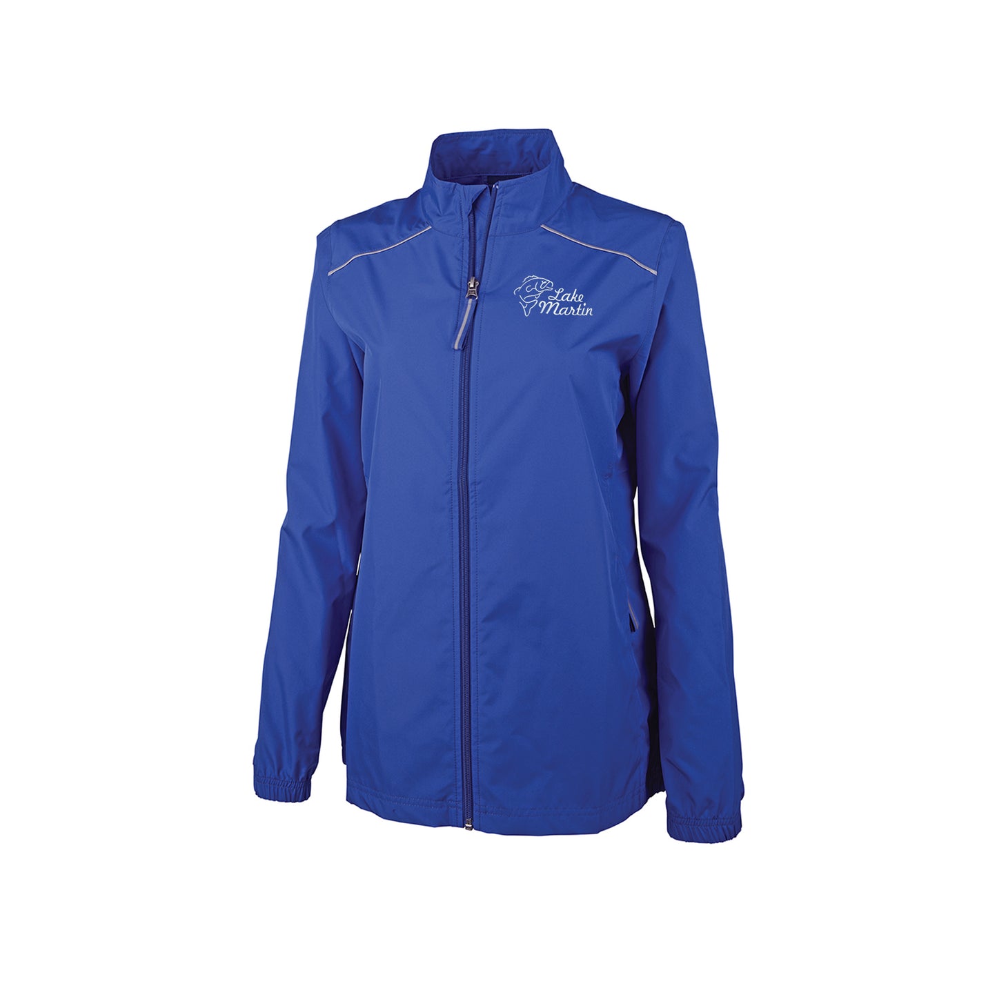 Ladies Skyline Pack-N-Go Full Zip Jacket With Fishing Logo and Lake Name