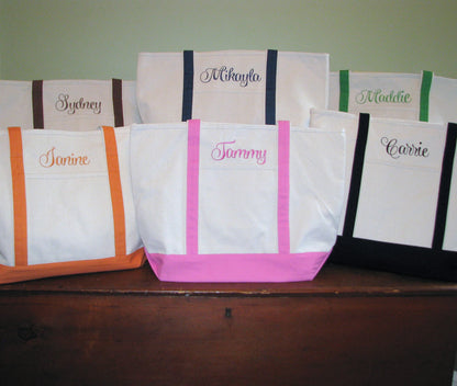 Bridal Party Tote Bag with Name