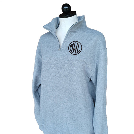 Monogrammed 1/4 Zip Pullover Sweatshirt