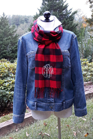 Winter Scarves Monogrammed, Monogram Scarf – Pretty Personal Gifts
