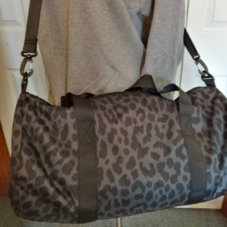 Leopard print gym bag on sale