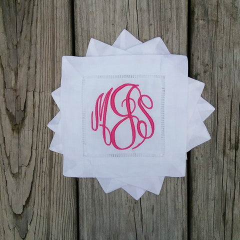 Personal Napkins Monogrammed Cocktail Linen Pretty – Gifts