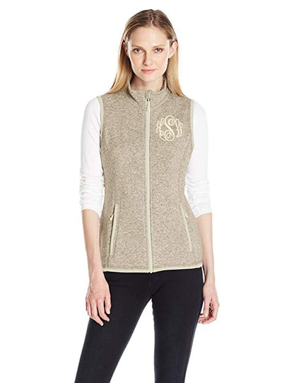 Ladies Knit Sweater Vest with Monogram